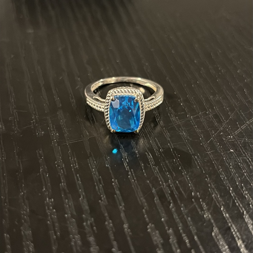 Sterling silver bluestone ring size 8